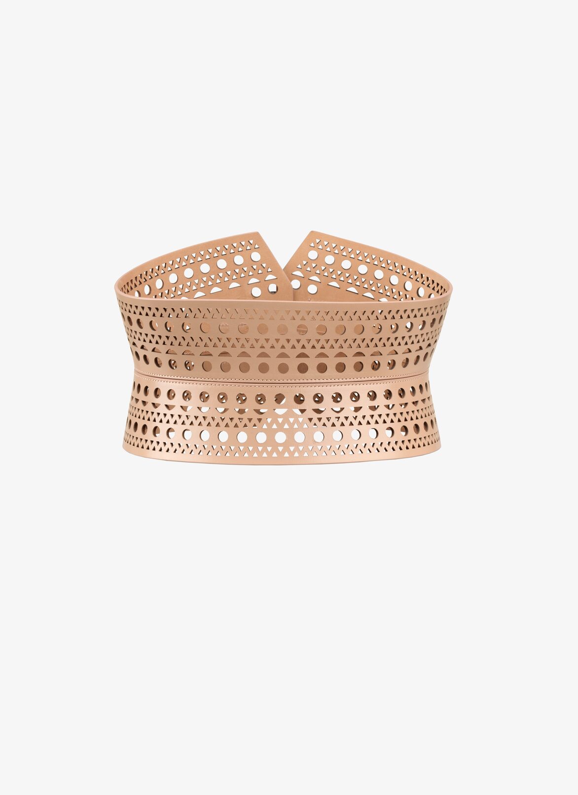 Openwork leather corset belt ALAÏA SANDY OPENWORK LEATHER CORSET BELT
